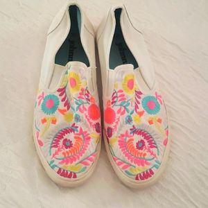 Embroidered tennis shoes